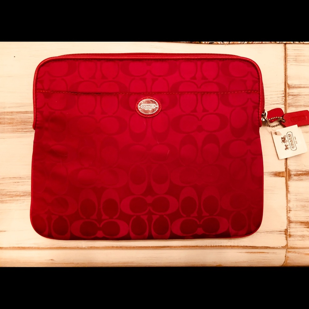 Coach IPad Travel Case, Red